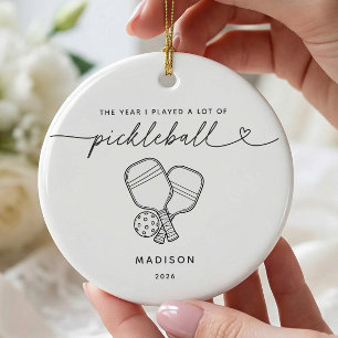 Personalised Pickleball Christmas Ornament
