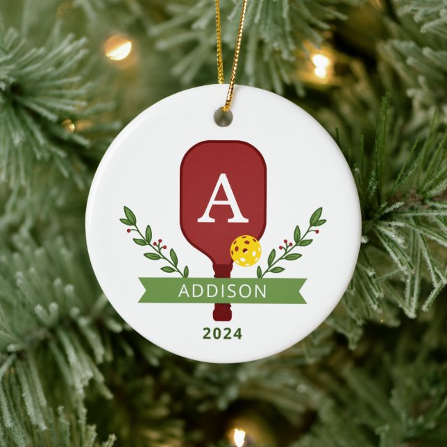 Personalised Pickleball Christmas Ornament (Tree)