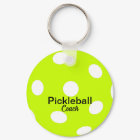Personalised Pickleball Coach Yellow keychain 