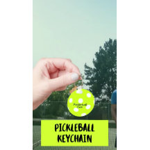 Personalised Pickleball Coach Yellow keychain 