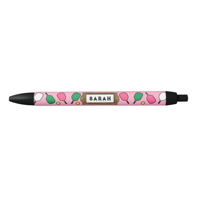 Personalised Pickleball Gift Black Ink Pen (Front)