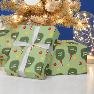 Personalised Pickleball Holiday Gift Wrapping Paper