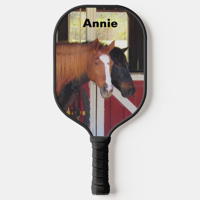 Personalised Pickleball Paddle with Horse Photo (Front)