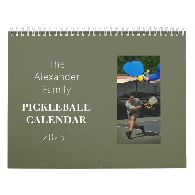 Personalised Pickleball Photo Calendar (Cover)