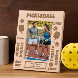 Personalised Pickleball Player Terms Etched Frames