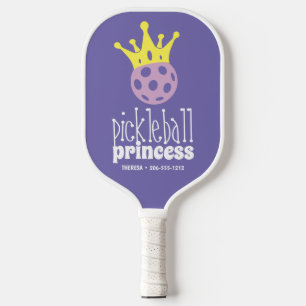 Personalised Pickleball Princess Purple Paddle