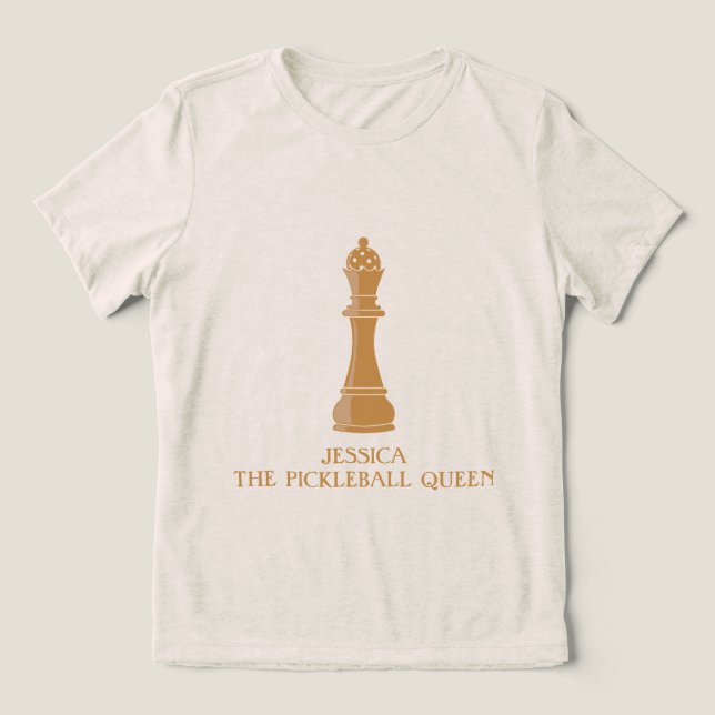 Personalised Pickleball Queen Tri-Blend Shirt (Design Front)