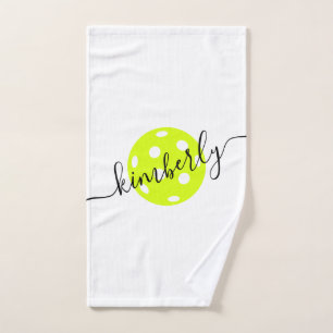 Personalised Pickleball Script Name Hand Towel