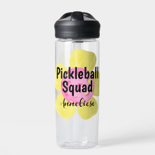 Personalised Pickleball Squad Flower Gift Water Bottle