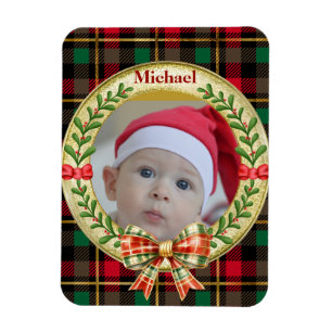 Personalised Picture Frame and Christmas Wreath Magnet