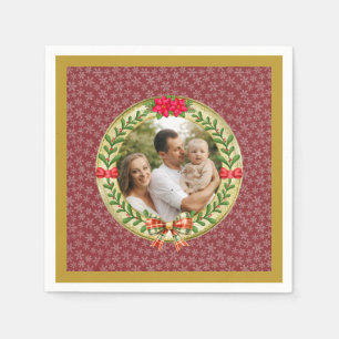 Personalised Picture Frame and Christmas Wreath Napkin