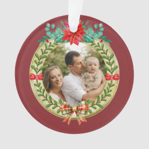 Personalised Picture Frame and Christmas Wreath Ornament