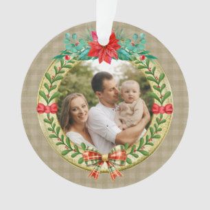 Personalised Picture Frame and Christmas Wreath Ornament