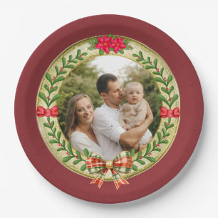 Personalised Picture Frame and Christmas Wreath Paper Plate