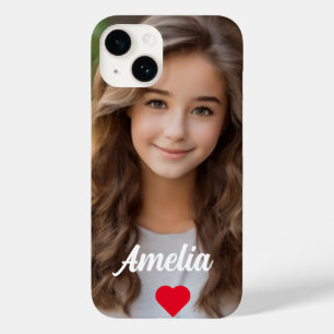 Personalised picture modern script Name love  Case-Mate iPhone 14 Case