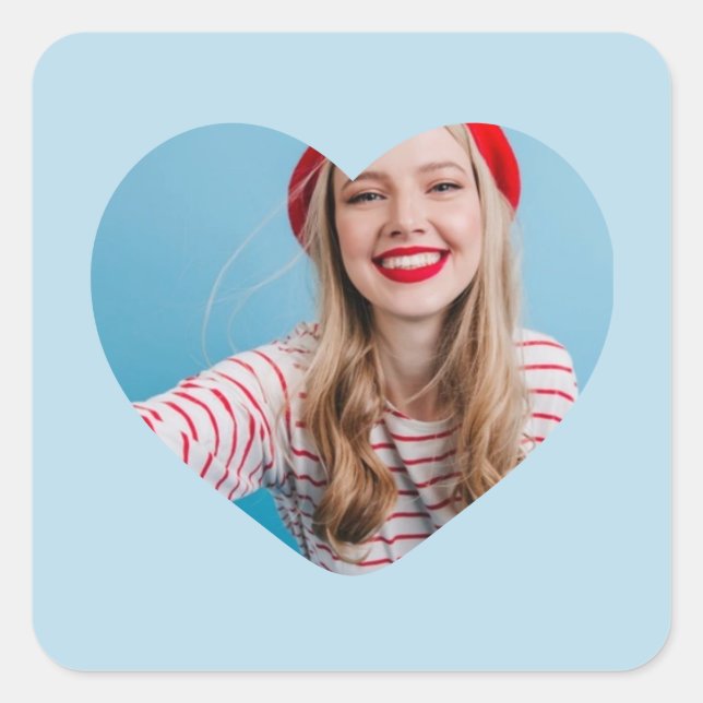 personalised picture sticker heart (Front)