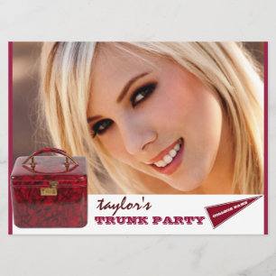 personalised picture trunk party invitation