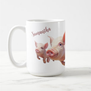 Personalised pigs mug