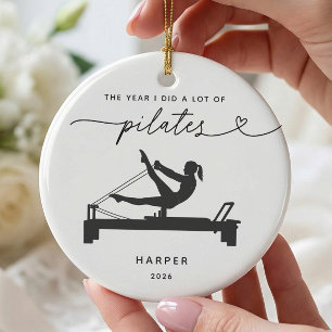 Personalised Pilates Lover Christmas Ornament