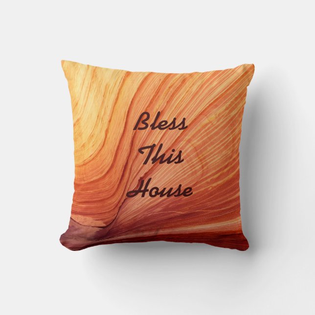 Personalised Pillow Bless This House Wedding Gift (Front)