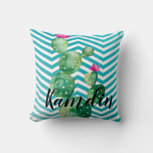 Personalised Pillow Boho Cacti Cactus Succulent Bo
