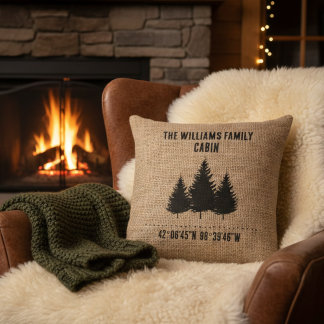 Personalised pillow cabin trees