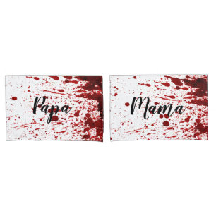Personalised Pillow Cases Blood Splatter Vampire G