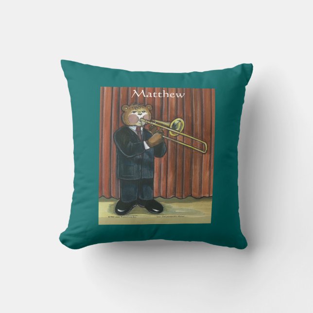 Personalised Pillow for Male Trombone Player (Front)