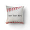 Personalised Pillow White Baseball red stitching