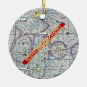 Personalised Pilot Ceramic Tree Decoration