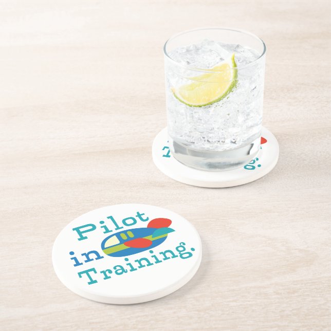 Personalised Pilot in Training Coaster (Side)