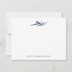 Personalised Pilot Stationery Aeroplane Note Cards