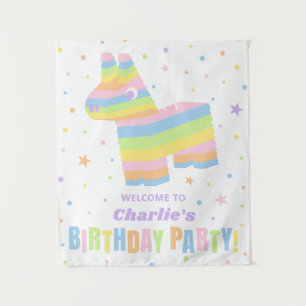 Personalised Pinata Birthday Party Banner Tapestry