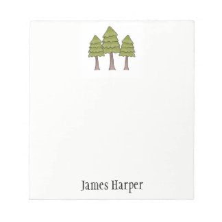 Personalised Pine Tree Notepad