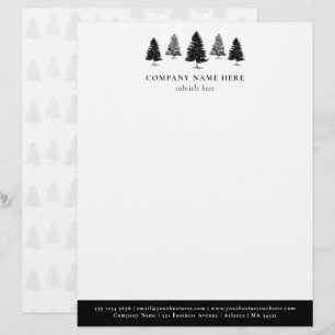 Personalised Pine Tree Themed Business Custom Letterhead