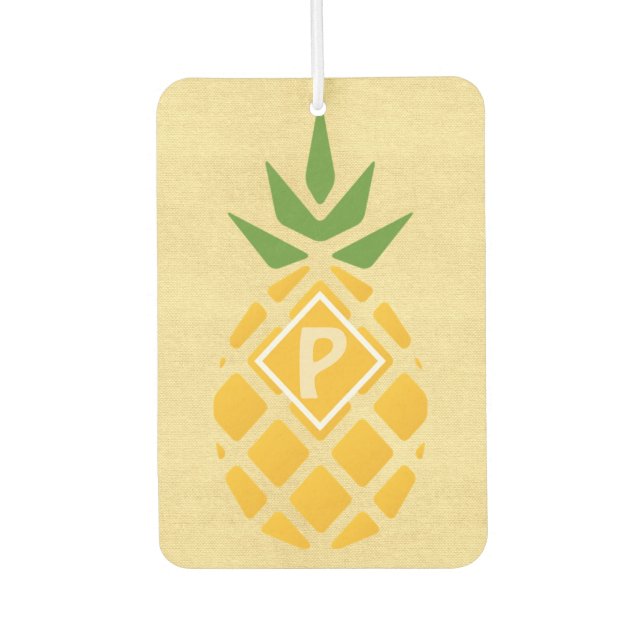 Personalised Pineapple Car Air Freshener (Front)