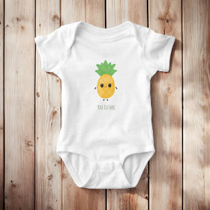 Personalised Pineapple Cute Gift Baby Bodysuit