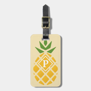 Personalised Pineapple Editable Yellow Luggage Tag