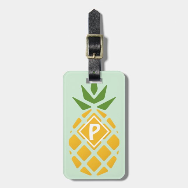 Personalised Pineapple Luggage Tag (Front Vertical)