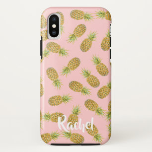 Personalised Pineapple Pattern iPhone X Case