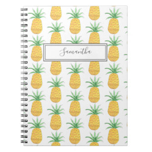 Personalised Pineapple Pattern Notebook