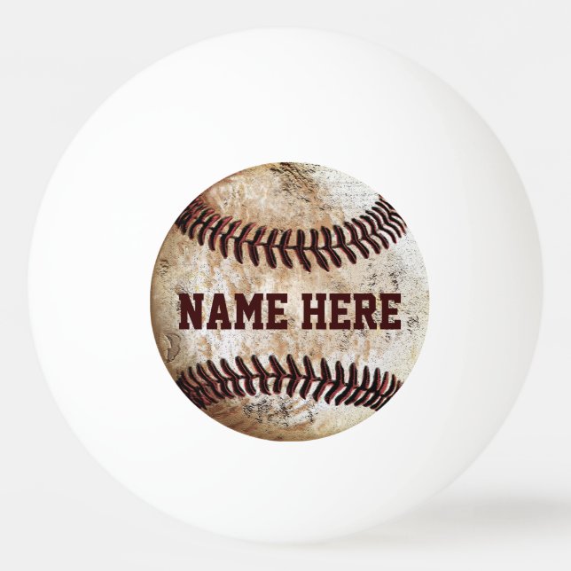 Personalised Ping Pong Balls for Baseball Lovers (Front)