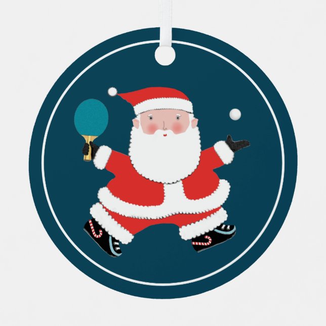 Personalised Ping Pong Collectable Metal Tree Decoration (Front)