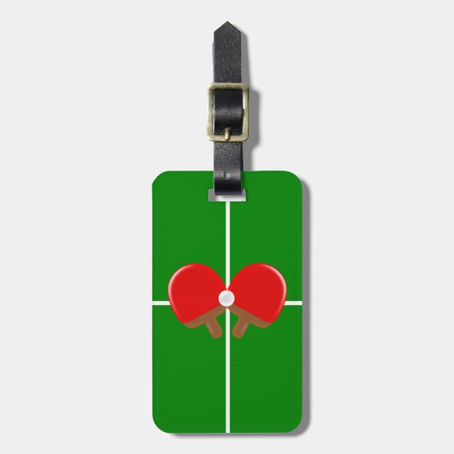 Personalised Ping Pong Luggage Tag (Front Vertical)