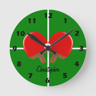 Personalised Ping Pong Round Clock