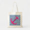 Personalised Pink Anchor & Navy Zigzag Tote Bag