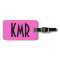 Personalised Pink and Black Luggage Tag