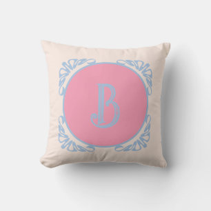 Personalised pink and blue cushion