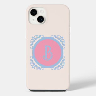Personalised pink and blue iPhone 14 plus case