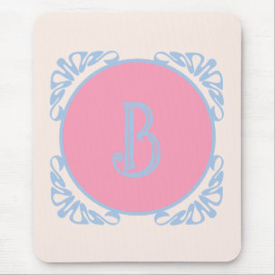 Personalised pink and blue mouse mat